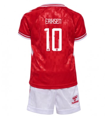 Danmark Christian Eriksen #10 Hemmatröja Barn EM 2024 Kortärmad (+ Korta byxor)